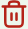 Delete note comment - red garbage bin icon